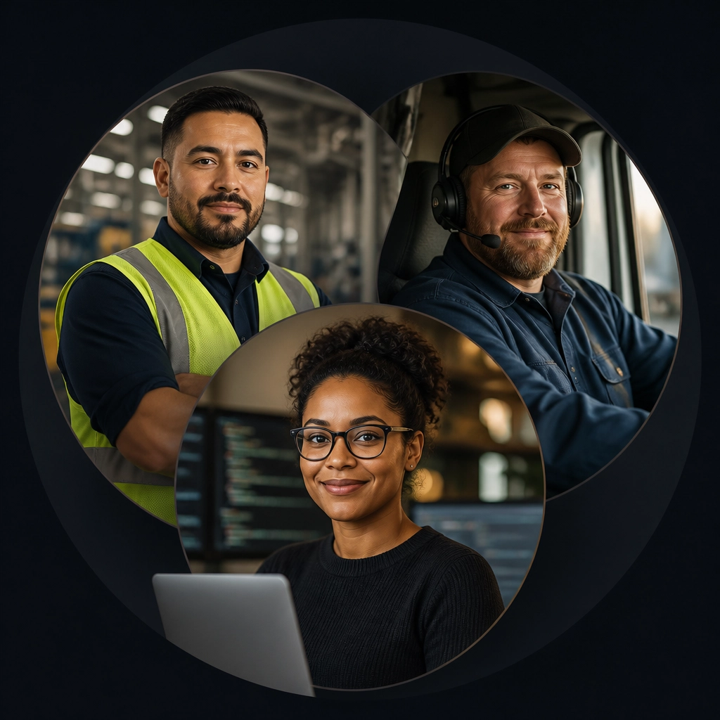 Diverse professionals in IT, manufacturing, and trucking transitioning to franchise ownership