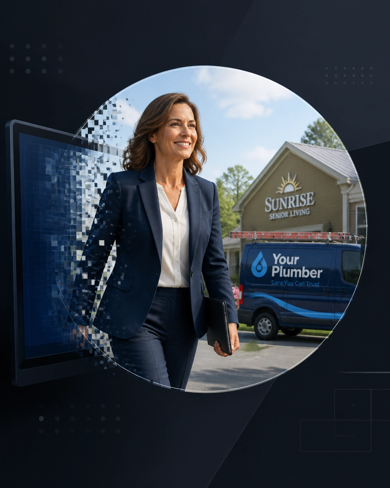 Professional transitioning from digital to physical business