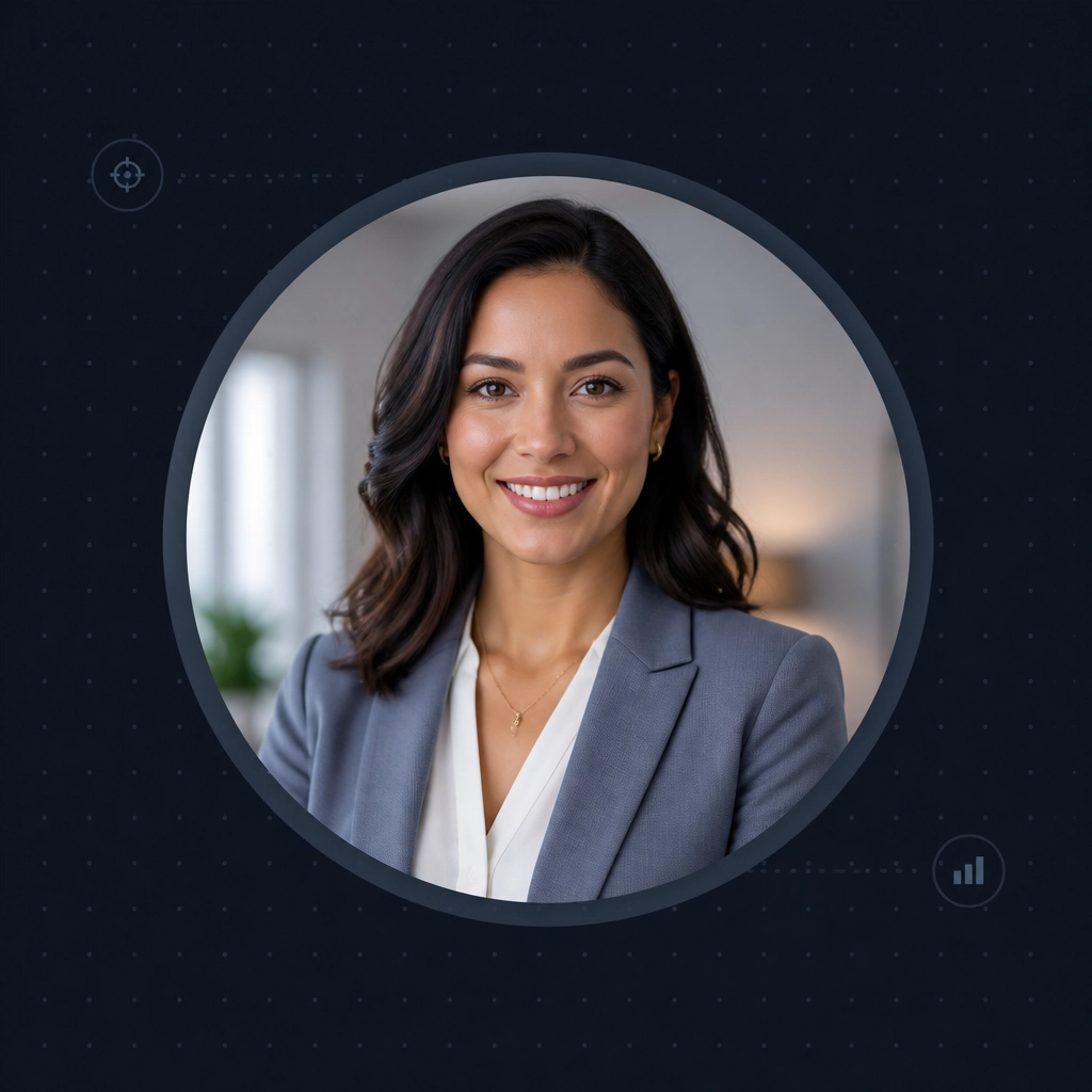 A diverse, professional female consultant representing FranLift's expert matchmaking services.