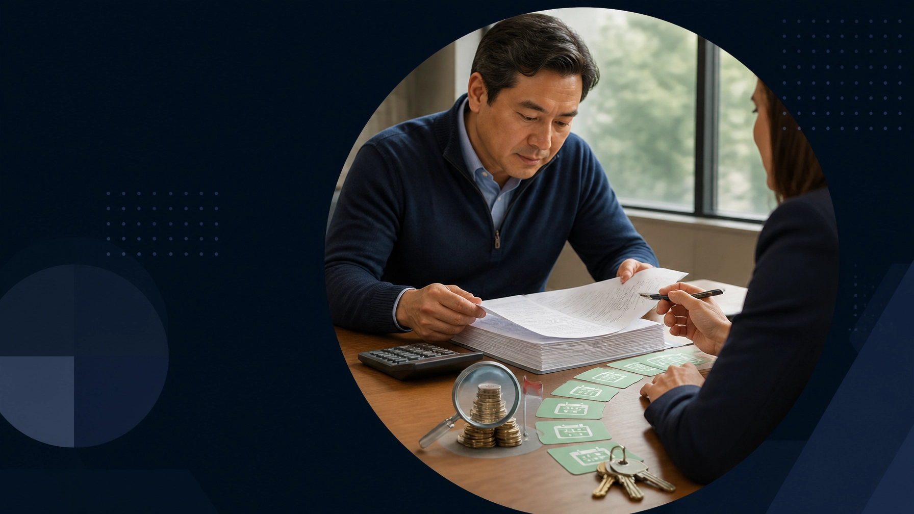 A prospective franchise owner reviews startup costs, disclosure documents, and a business plan before making a decision