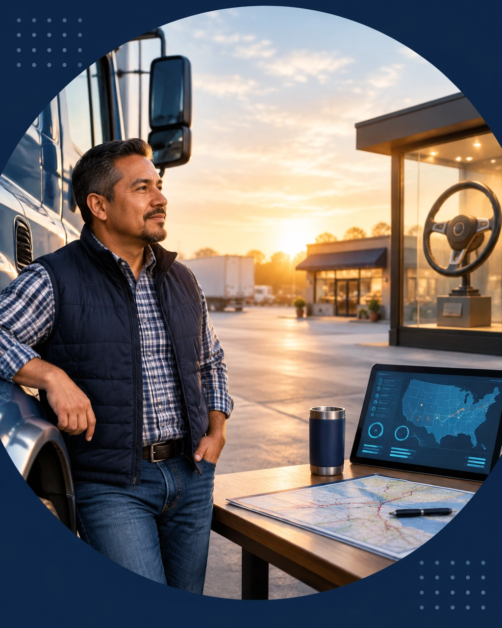 Trucking professional evaluating an operations transition while autonomous freight technology changes the role of the driver