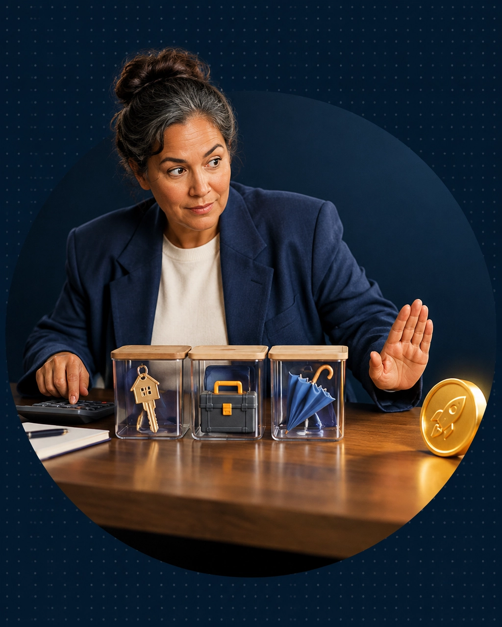 Entrepreneur protecting personal reserves while evaluating startup capital